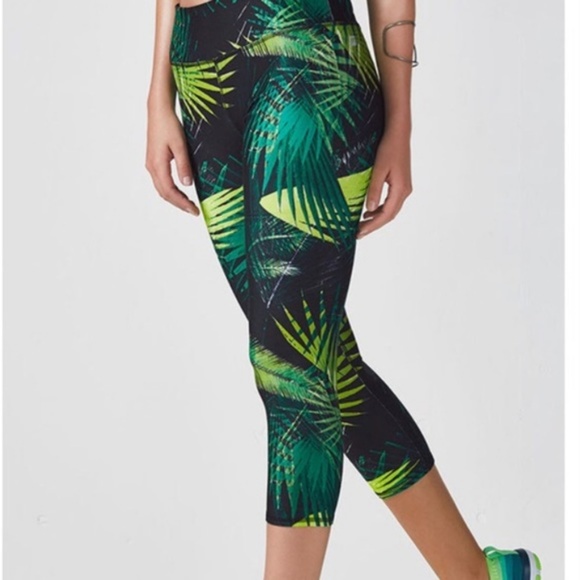 palm tree workout leggings